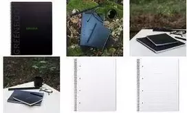 RHODIA Greenbook College Block A4+ bloknotas su linijomis, juodu perdirbto kartono viršeliu, 119914C