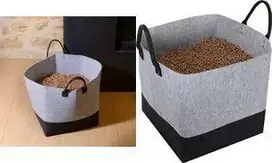 EDA granulių laikymo maišas, veltinis, 60 litrų, pilkas / juodas, 40 kg talpa, 1 vnt. 010487 G.BT