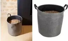 EDA granulių laikymo maišas, 60 litrų, tamsiai pilkas, 30 kg talpa, veltinis, sulankstomas, su nešimo rankenomis 010488 G/NO
