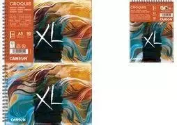 Canson XL Skizze Waves A5 eskizų knygelė, 90 gsm, 80 lapų, spiralinis įrišimas, tvirtas viršelis C507803000