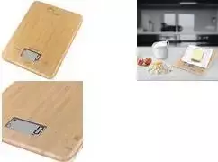 Little Balance LB 8543 plona bambukinė elektroninė virtuvinė svarstyklė su LCD ekranu, 5 kg talpa, 1 g tikslumu
