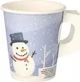 PAPSTAR 50 vienkartinės stiklinės Snowtime 0,2 l (89845)