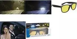 WEDO naktinio vairavimo akiniai poliarizuoti geltoni rėmeliai juodi su dėklu 271 47099