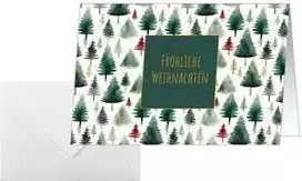 SIGEL Kalėdinis atvirukas Little Pines, 115 x 170 mm, blizgus kartonas 220 g/m², 1 vnt. (DS644)