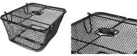 FISCHER PLUS Safe dviračio galinio bagažinės krepšys, smulkaus tinklo plieninė viela, juodas, 24 L, 10 kg 50655