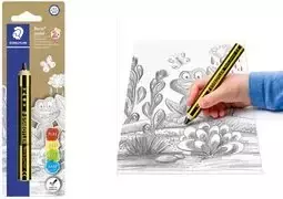 Staedtler Noris Junior grafito pieštukas - 2B, juodai geltonomis juostomis, apvalus korpusas, 1 vnt. 141-2B BK