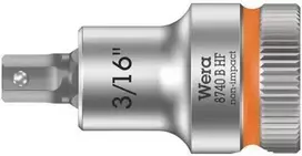 Wera 8740 B HF Zyklop 3/8 colio antgalio galvutė Hex-Plus 3/16 colio su laikymo funkcija 05003085001