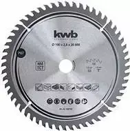 kwb 586768 karbido diskinis pjūklas 190 x 20 mm, 48 dantų, ATB, medienai