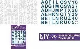 ROTH lydomi raidės DIY audinio mokykliniam kūgiui, baltos, A-Z abėcėlė, 150 x 210 mm lapas, 1 lapas 658116