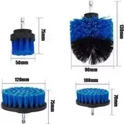 KS TOOLS BT103110 grąžto šepečių priedų rinkinys, 4 dalys, šešiakampis kotas, nailono šereliai