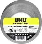UHU Universal audinio lipni juosta, 48 mm x 50 m, pilka, ypač tvirta, poliesteriu padengta, 1 ritinys 46615