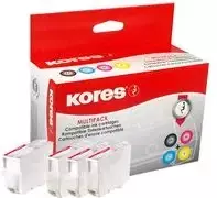 Kores G1577KIT daugiapakopis rašalo kasečių rinkinys, skirtas Canon PGI-580/CLI-581 - juoda, žydra, purpurinė, geltona (4 x 12,2 ml)