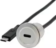 EXSYS EX-49183 metalinis montavimo adapteris, USB-C lizdas – kištukas, USB 3.2 Gen 1, 30 cm