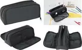 Faber-Castell Eberhard Faber penalas, 3 skyriai, antracito/juodas poliesteris, didelis pagrindinis skyrius, šoninis skyrius su 4 sekcijomis - 1 vnt. 577406