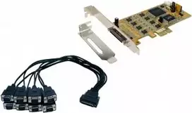 EXSYS EX-45368 PCIe 8 prievadų RS-232/422/485 nuoseklioji plokštė su žemo profilio laikikliu (SystemBase)