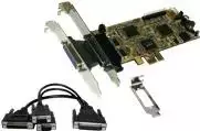 EXSYS EX-44344 2S/2P PCI-Express daugiafunkcė I/O plokštė su aštuonkojo kabeliu, RS232 ir IEEE1284