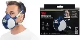 3M Dažkartinio naudojimo pusės veido respiratorius 4279+, ABEK1P3, mėlynas/baltas, nereikalaujantis priežiūros, integruoti filtrai 4279-1