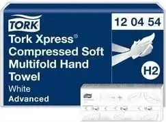 TORK Xpress Multifold rankšluosčių popierius, 212 x 320 mm, W-fold System H2, Advanced, Tissue, embossed, baltas - 1 pakelis (600454)