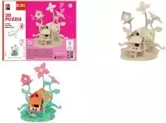Marabu KiDS 3D dėlionė Fėjų namas, 43 dalių medinė konstrukcija, išpjauta fanera, sujungimas be klijų - 1 vnt. 0317000000010