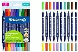 Pelikan Colorella Twin flomasteriai, rūšiuoti pagal spalvas, 10 vnt.