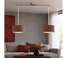 Eglo - LED liustra ant laido TUNJA 2xE27/60W/230V matinis chromas/ruda