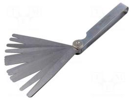 Feeler gauge | Range: 0,05÷1mm | L: 100mm | Width: 10mm | metric | 20pcs.