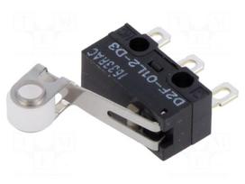 Microswitch SNAP ACTION | 0.1A/30VDC | SPDT | Rcont max: 100mΩ | D2F