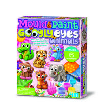 Magnetų gamybos rinkinys, gyvūnai 4M Mould & Paint Googly Eyes Animals, įvairių spalvų