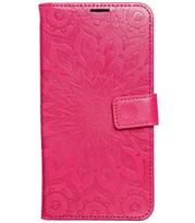 Raudonas atverčiamas dėklas Samsung Galaxy A37 5G telefonui "Mezzo Flip Book Mandala Magenta"