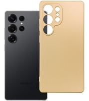 Auksinės spalvos dėklas Samsung Galaxy S25 Ultra telefonui "Metallic Case"