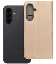 Auksinės spalvos atverčiamas dėklas Samsung Galaxy A57 5G telefonui "Smart Case Book"