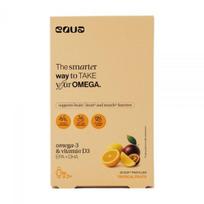 EQUA maisto papildas OMEGA-3 & VITAMIN D3, tropinių vaisių skonio, 30 minkštųjų pastilių