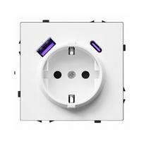 Kištukinis lizdas su USB A+C jungtimis Feelspot FSKL1A1CW, 20W, baltas