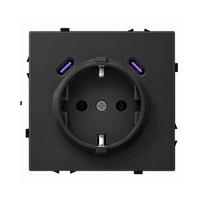 Kištukinis lizdas su USB C+C jungtimis Feelspot FSKL1CCB, 20W, juodas