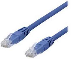 DELTACO TP-63BAU - Sujungimo kabelis - RJ-45 (kištukas) į RJ-45 (kištukas) - 3 m - UTP - CAT 6a - be halogenų, presuotas - mėlyna