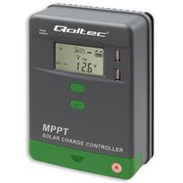Qoltec Solar Charge Controller MPPT with Temperature Sensor 20A | 12V / 24V | LCD | 2 x USB | GEL | LiFePO4