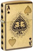 Žiebtuvėlis Zippo Ace Of Skulls 46388, aukso sp.