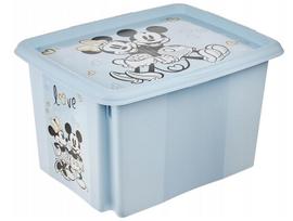 Daiktadėžė su dangčiu Keeeper Mickey Mouse, 30 l, žydra sp., 45 x 35 x 27 cm