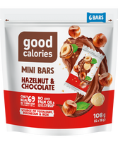 Mini datulių batonėliai GOOD CALORIES, su riešutais ir šokoladu, 108 g