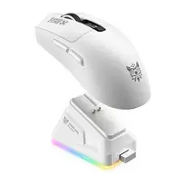 Žaidimų pelė - ONIKUMA DM10, PAW3311, 24 000 DPI, 1 000 Hz, RGB dokas, Balta