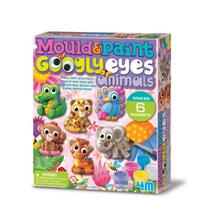 Magnetų gamybos rinkinys, gyvūnai 4M Mould & Paint Googly Eyes Animals, įvairių spalvų