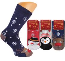 Frotinės termo kojinės moterims Happy Christmas, 3 poros, 35-38
