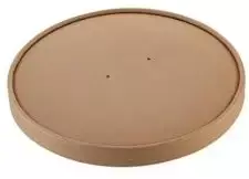 Ricoh Dangtis popierinis Ø185 mm PE dengtas su ventiliacijos anga rudas salotų dubenėliui 1300 ml, 50 vnt