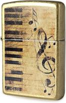 Žiebtuvėlis Zippo Piano And Notes 46712, aukso sp./juoda sp.