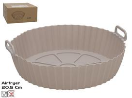 Silikoninis įdėklas karšto oro gruzdintuvei Kitchen&GO, pilka sp., 20.5 cm x 20.5 cm