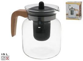 Arbatinukas su sieteliu Kitchen&GO, 1.5 l, skaidri sp./ruda sp./juoda sp.
