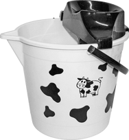 Grindų plovimo kibiras Cavallo Moo, 12 l, balta sp./juoda sp.