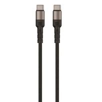 Setty KSL-02 datu pārraides un uzlādes vads | USB-C uz USB-C | 100W | 1m | melns