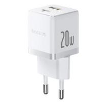 Baseus Palm tīkla lādētājs | 20W | PD, QC | USB-C, USB-A | balts