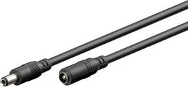 DC Extension Cable (5,5x2,5mm) Black, 3 m - product is only suitable for hobby/craft use.